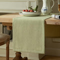 Burlap Style Farmhouse Table Runner, 14x36 Inches Light Sage Green | Thick by ZEEMARTONLINE