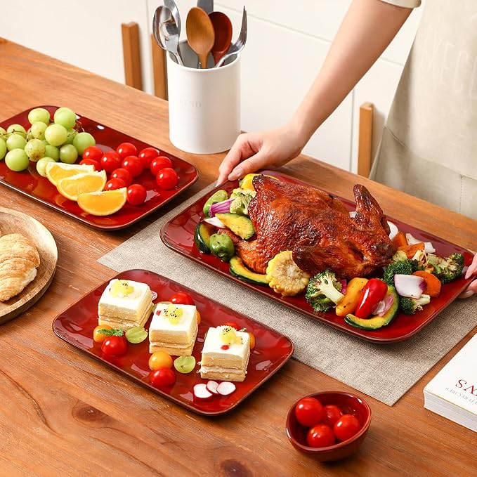 vicrays Ceramic Rectangle Serving Platters - Image 2