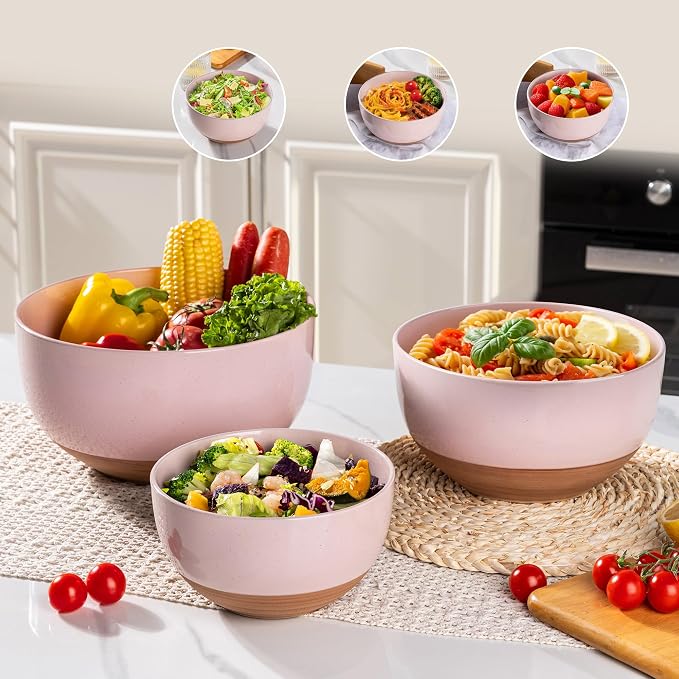 AmorArc Ceramic Mixing Bowls, Stoneware Nesting Bowls Set of 3 - Image 7