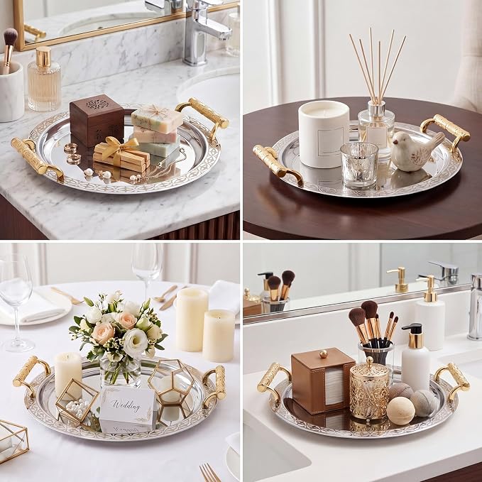 3 Pack Metal Serving Trays - Image 4