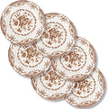 Dinner Plates, 10.5 inch Rose Floral Plate, Microwave Safe by HomeElves