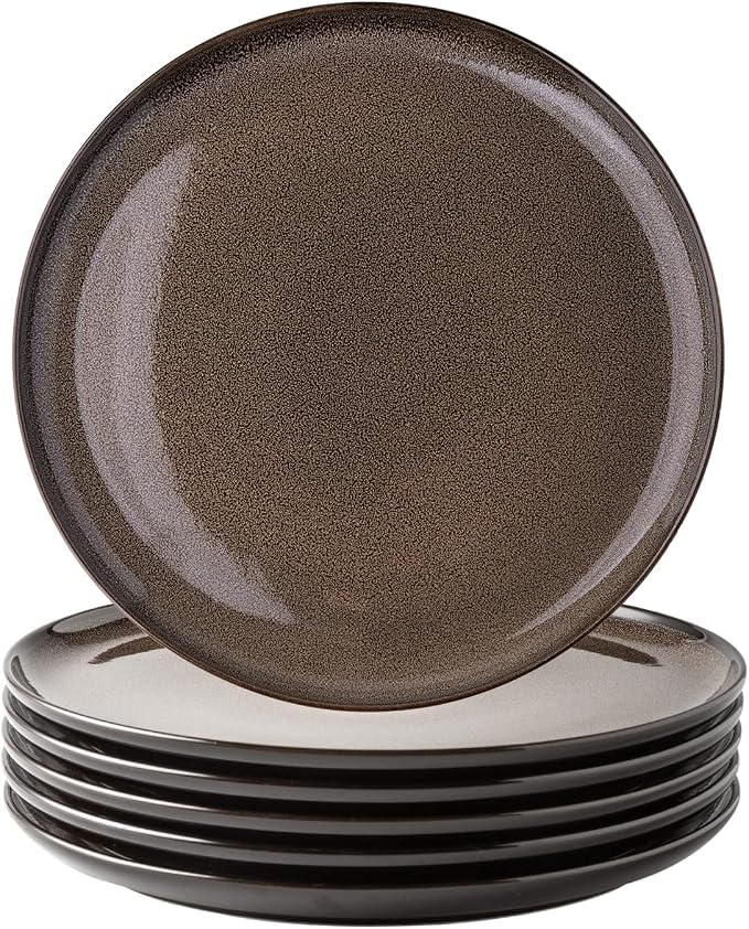 LERATIO Ceramic Dinner Plates Set of 4, 10.5 Inch Reactive Glaze Plate Sets | by LeRatio