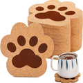 Tlence 12 Pack Cork Coasters for Drinks, 4.7" Absorbent Cup Mat Set, Heat by Tlence