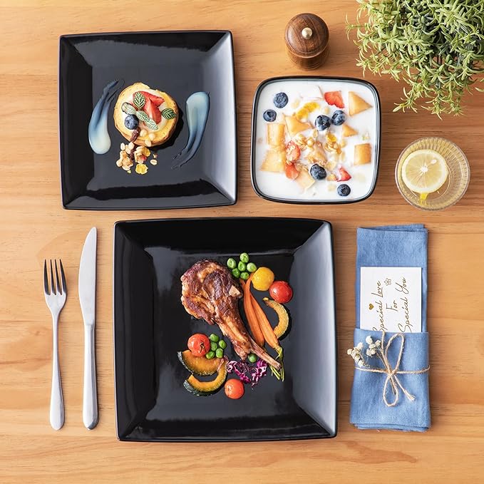 vancasso Soho Dinnerware Sets 12 Pieces, Plates and Bowls Sets, Dinner Plate - Image 5