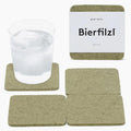 Graf Lantz - Bierfilzl Merino Wool Square Coasters Set of 4 - Sage - Absorbs by GrafLantz