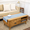 Solino Home 100% Pure Linen Table Runner Blue, Classic Hemstitch 14 x 60 in | by SolinoHome