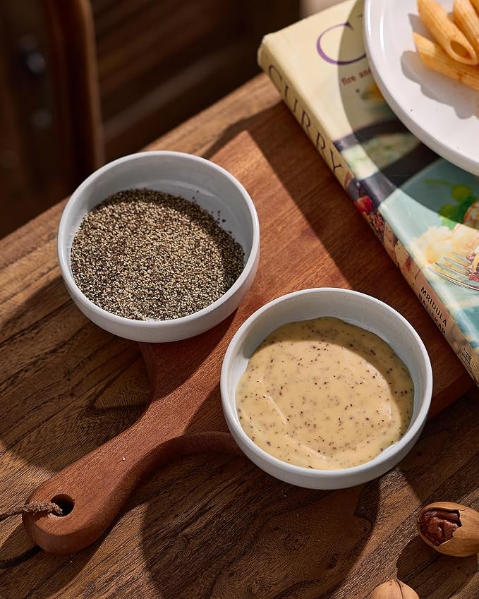 famiware Ceramic Soy Sauce Dish, 4oz Dipping Bowls Set of 6, Light Gray | - Image 6
