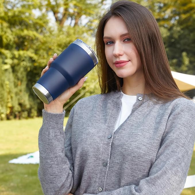 MEWAY 30oz Tumbler Double Wall Vacuum Insulated Travel Mug, Stainless Steel - Image 6