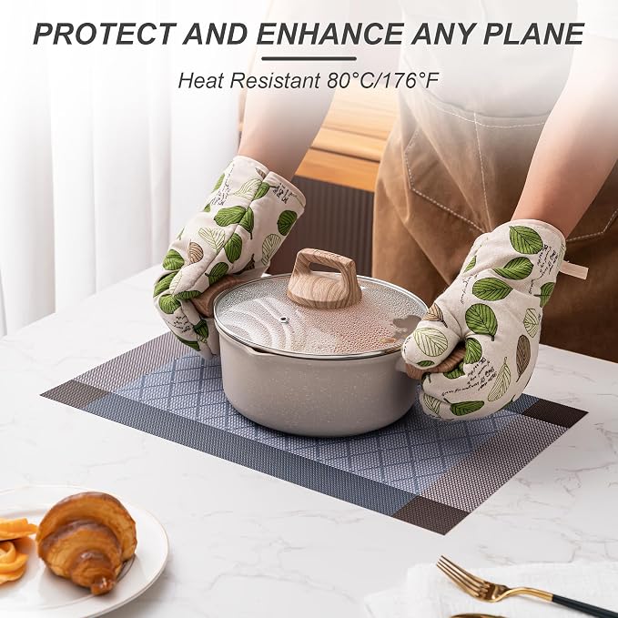Placemats Set of 4 Washable Indoor | Outdoor Vinyl Place Mats - Image 5