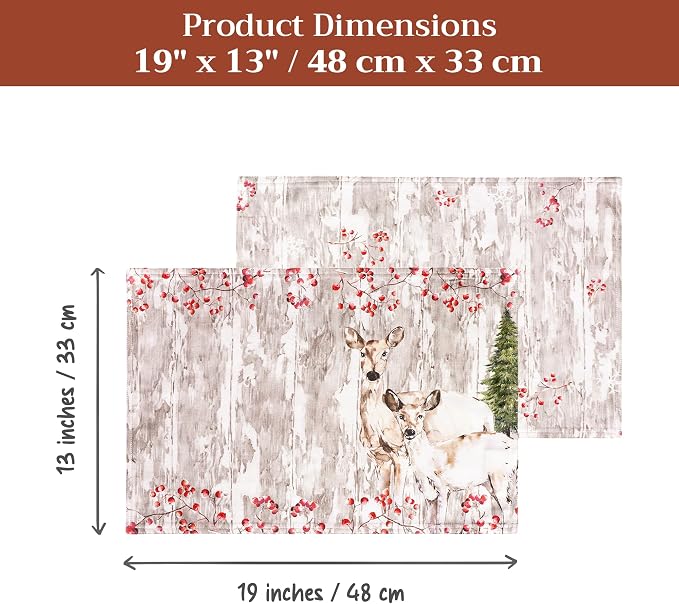 Maison d' Hermine Placemats Set of 4 Reusable 100% Cotton | Cloth Place Mats - Image 7