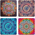 Mandala Pattern Square Coaster Set by QJ+CMJ