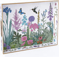 Serving Tray with Handles, Rectangular Plastic Tray 15.75x11.81 Inch, Wildflower by Origtray