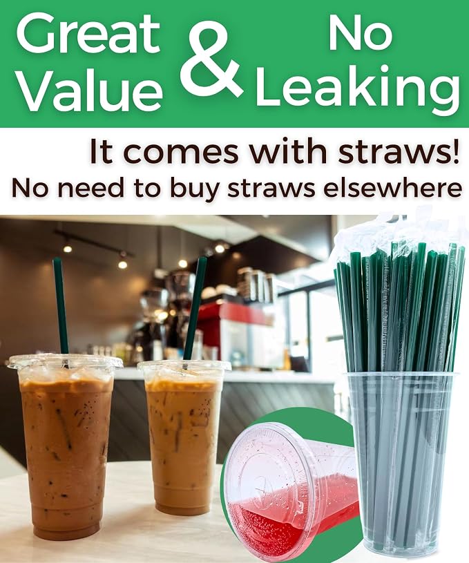 Aatriet 24 oz Clear Plastic Cups - Image 3