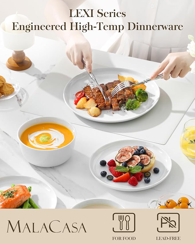 MALACASA 24-Piece Dinnerware Set - Image 3