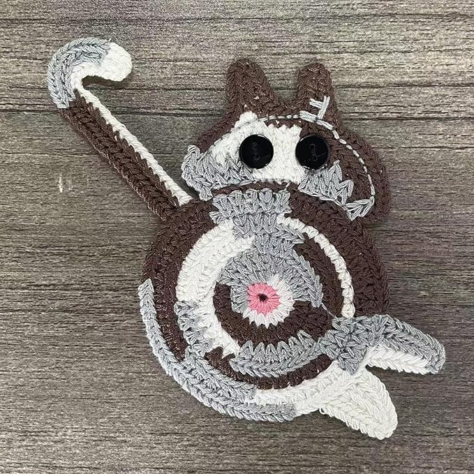 Coasters Set of 5, Fun Woven Creative Cat Coasters, Cute Coffee Coaster - Image 9