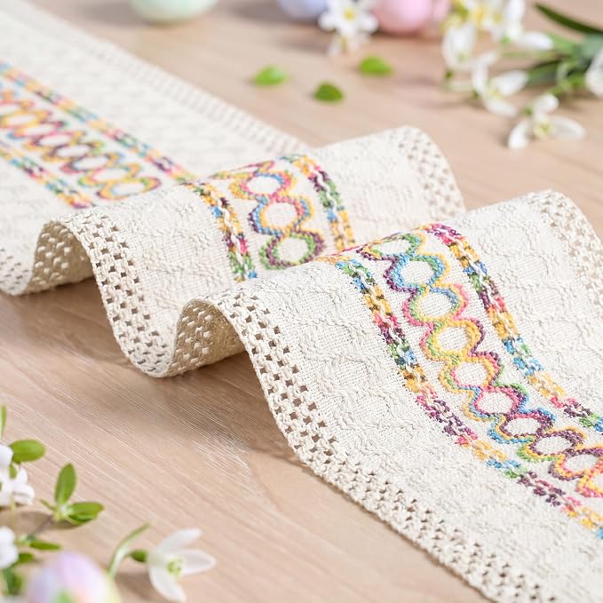 Artoid Mode Colorful Farmhouse Rustic Table Runner 12x36 Inch | Holiday Hollow - Image 6