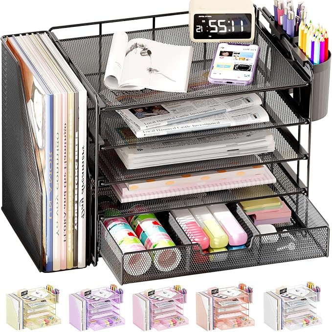 Desk Organizer, 5-Tier Desktop File Organizer by OPNICE