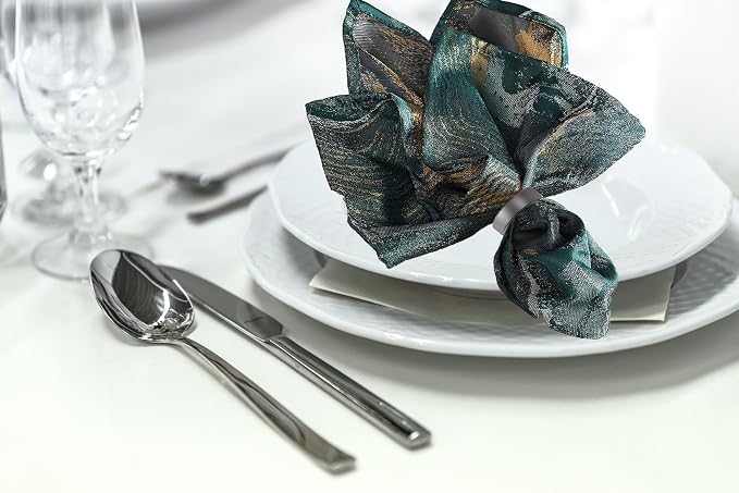 Black Napkin Rings-10 Pcs Stainless Steel Napkin Rings | Metal Napkin Ring - Image 3