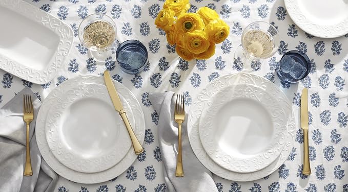 Lenox Opal Innocence Carved Porcelain 16-Piece Dinnerware Set - Image 3