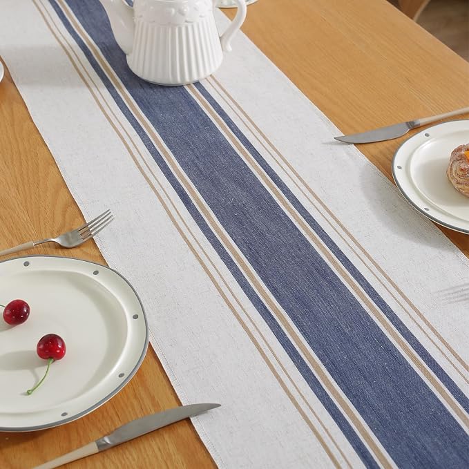 Blue Table Runner 108 Inches Long - Image 4