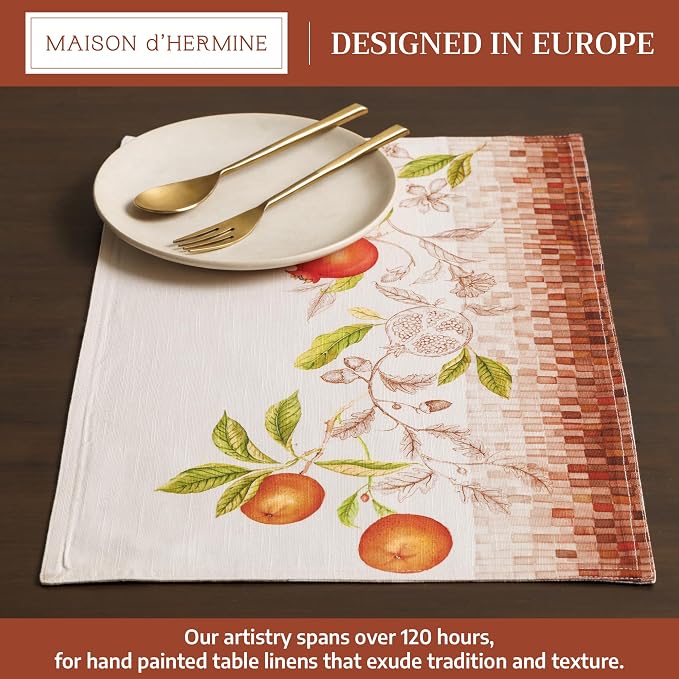 Maison d' Hermine Placemats Set of 4 Reusable 100% Cotton | Cloth Place Mats - Image 2