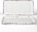 4-Pack 14" x 7" White Serving platter Set, Reusable Farmhouse Melamine Serving by ZAROCRUS