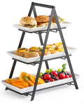 YHOSSEUN 3 Tier Serving Tray Tiered Tray Stand, 10+12+14 Inch, Large Serving by YHOSSEUN