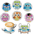6 Pcs Owls Shaped Diamond Painting Kits, Diamond Painting Kits by LGANHAPY