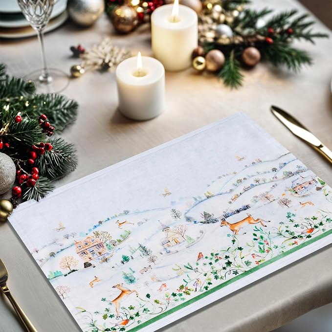 Maison d' Hermine Placemats Set of 4 Reusable 100% Cotton | Cloth Place Mats - Image 5