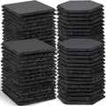 60 PCS Slate Stone Coasters Bulk, MAPRIAL 4 Inch Black Handmade Drink Coasters by MAPRIAL