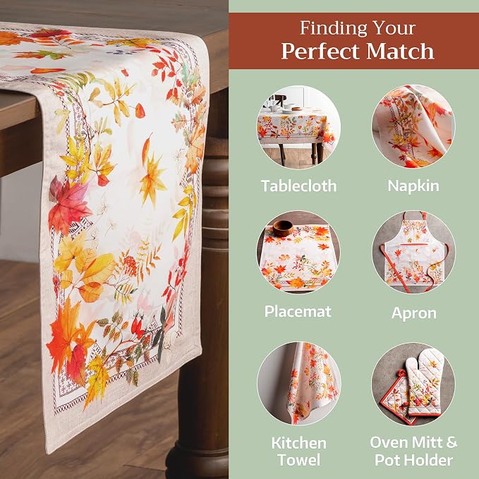 Maison d' Hermine Table Runner 100% Cotton 14.50" x 108" | Table Runners 108 - Image 6