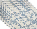Pastoral Placemats for Dining Table Set of 6, Reversable & Heat-Resistant by YiHomer