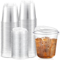 Ziliny 50 Sets Clear Plastic Coffee Cups by Ziliny