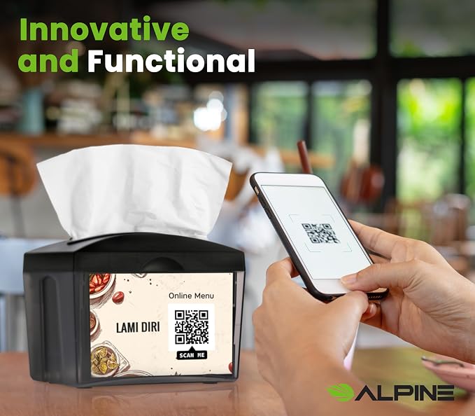 Alpine Tabletop Commercial Napkin Dispenser Restaurant Napkin Holder - Image 5