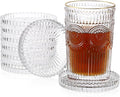 JUXYES Set of 8 Heat-Resistant Clear Glass Coaster by JUXYES