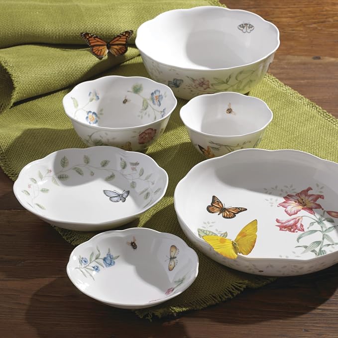 Lenox Butterfly Meadow Porcelain 4-Piece Rice Bowl Set - Image 8
