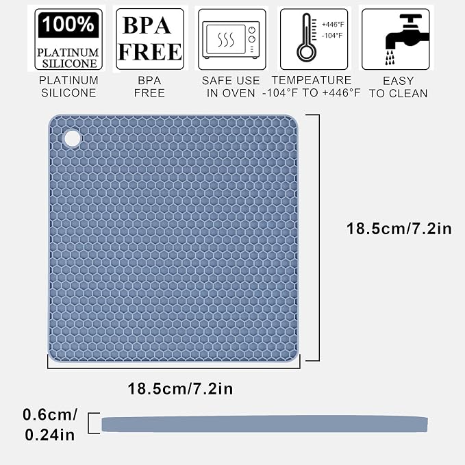 4 Pack Silicone Trivet Mat, Silicone Trivets - Image 6
