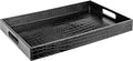 Black Leather Serving Tray by HomeRedefined