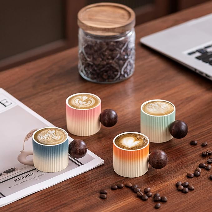 Ceramic Mini Espresso Cups Demitasse Cups - Image 2