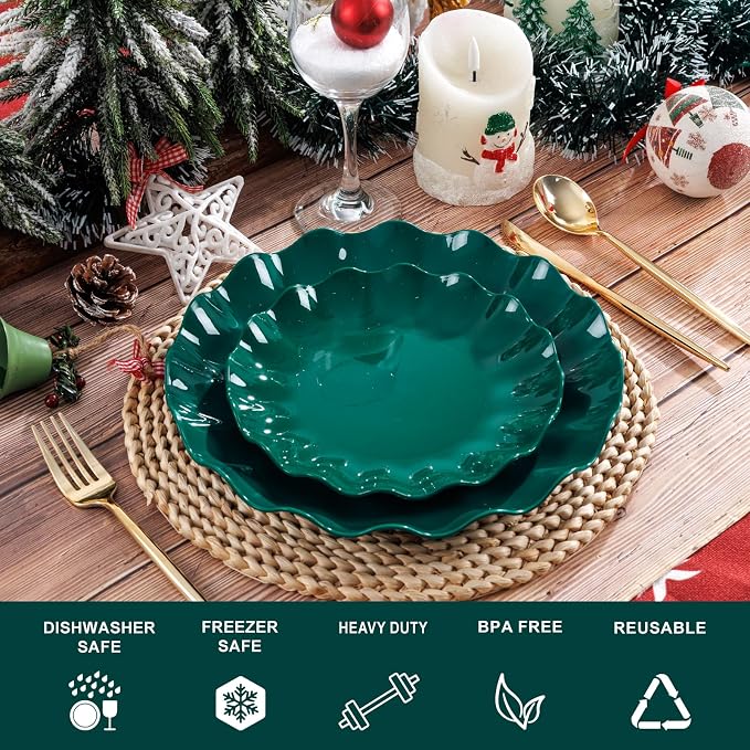LIYH 50 Pcs Christmas Plastic Plates - Image 2