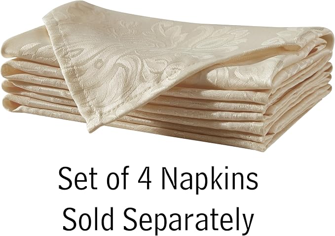 Newbridge Barcelona Luxury Damask Fabric Tablecloth, 60” Wide x 102” Rectangle - Image 7