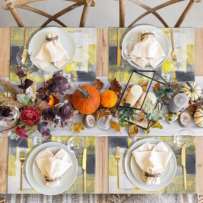 Emvency Farmhouse Placemats Set of 4, 12x18 Inch - Image 7