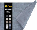 Faux Leather Heat Resistant Placemats 12 Packs, Waterproof Wipeable Dining PU by homing