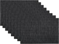 SHACOS Placemats Set of 8 Woven Vinyl Place Mats by SHACOS