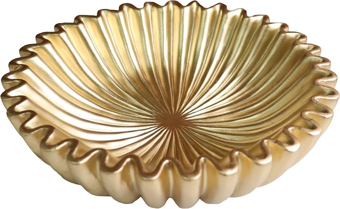 10" Large Decorative Bowl decor, Scalloped Bowls by DecorativeBowl