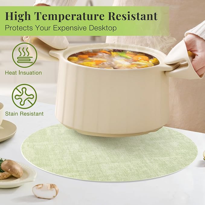 Fyvva Placemats Set of 6, Stain & Scratch Resistant, - Image 3