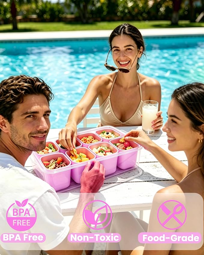 Snackle Box Container, Stainless Steel Divided Serving Tray - Image 6