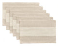 Wracra Linen Placemats, 12 x 18 Inch Set of 6 Placemats, Farmhouse Macrame by Wracra