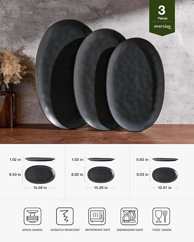 famiware Serving Platters Set of 3 Sizes - Image 2