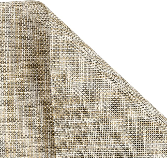 SHACOS Placemats Set of 6 Woven Vinyl Place Mats Wipeable Heat Resistant Stain - Image 5